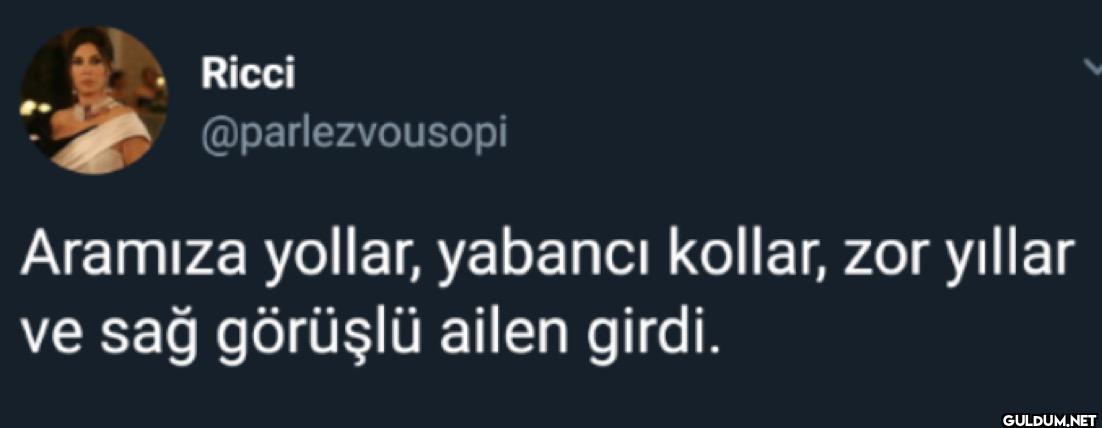 Aramıza yollar, yabancı...