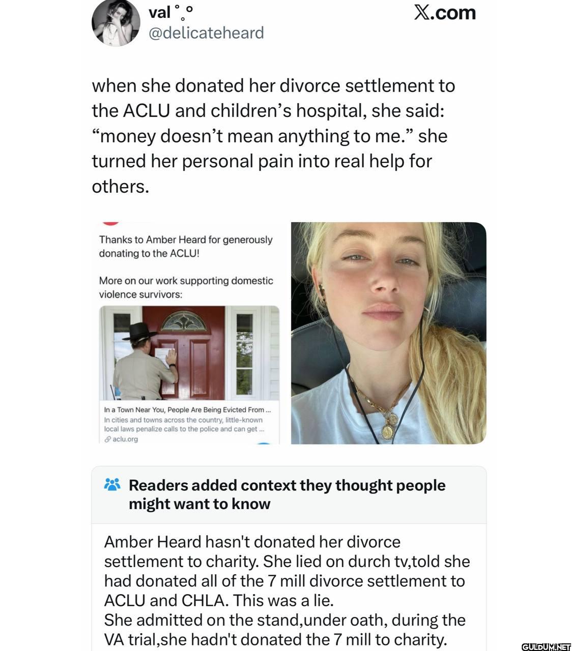 X.com when she donated her...