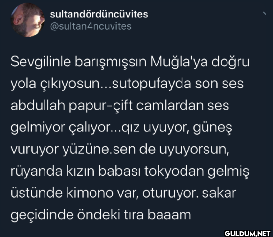 Sevgilinle barışmışsın...