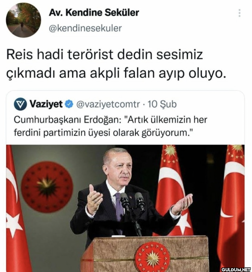Reis hadi terörist dedin...