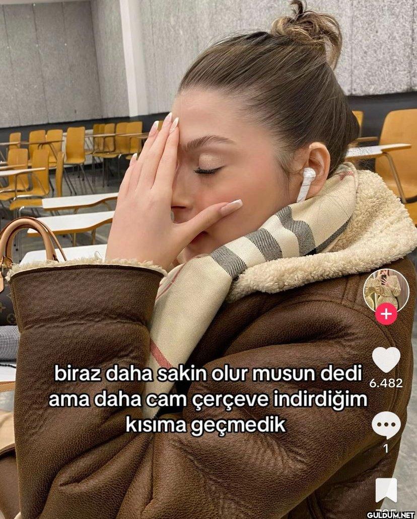 biraz daha sakin olur...