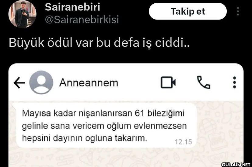 Takip et Büyük ödül var bu...