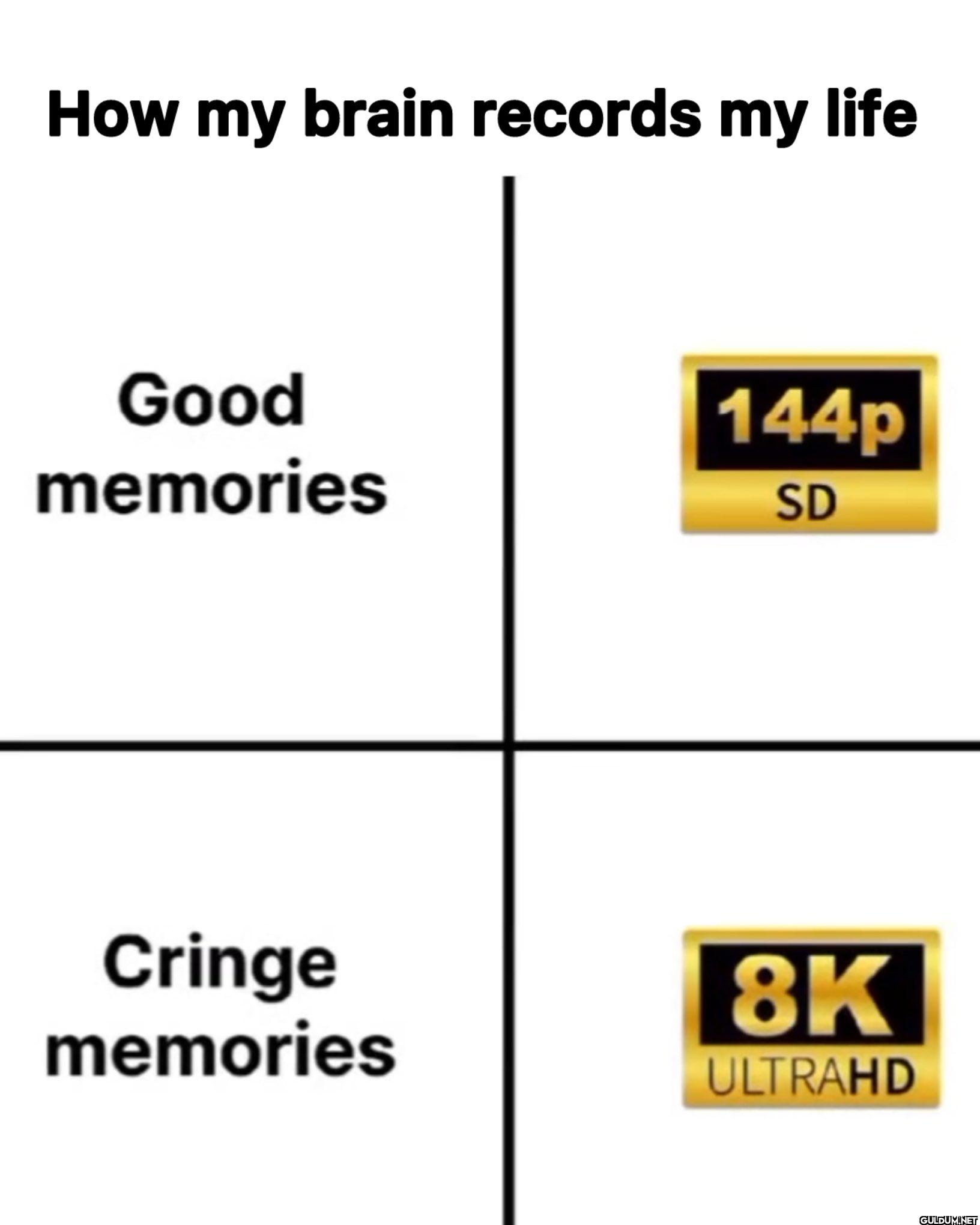 How my brain records my...