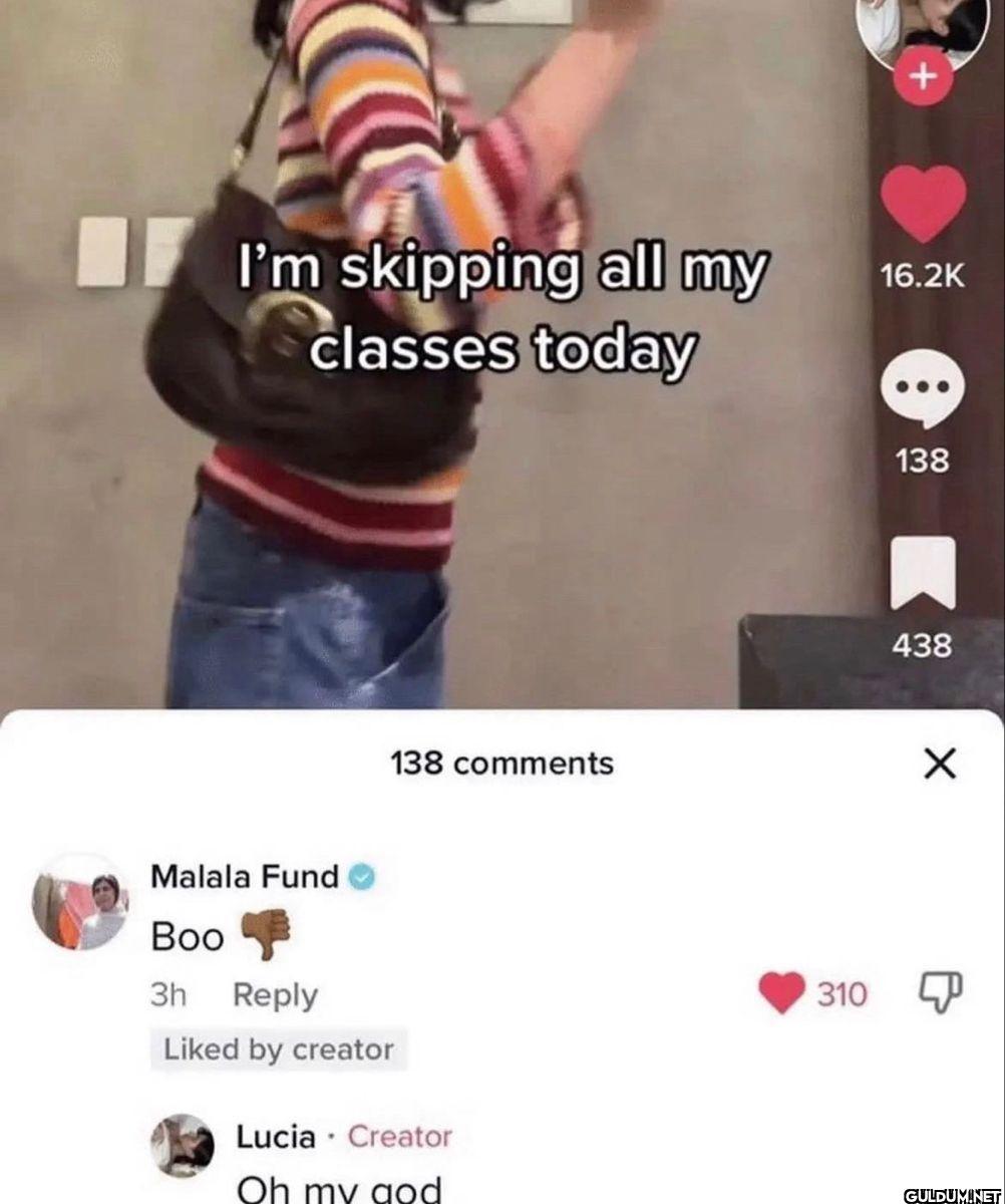 I'm skipping all my...