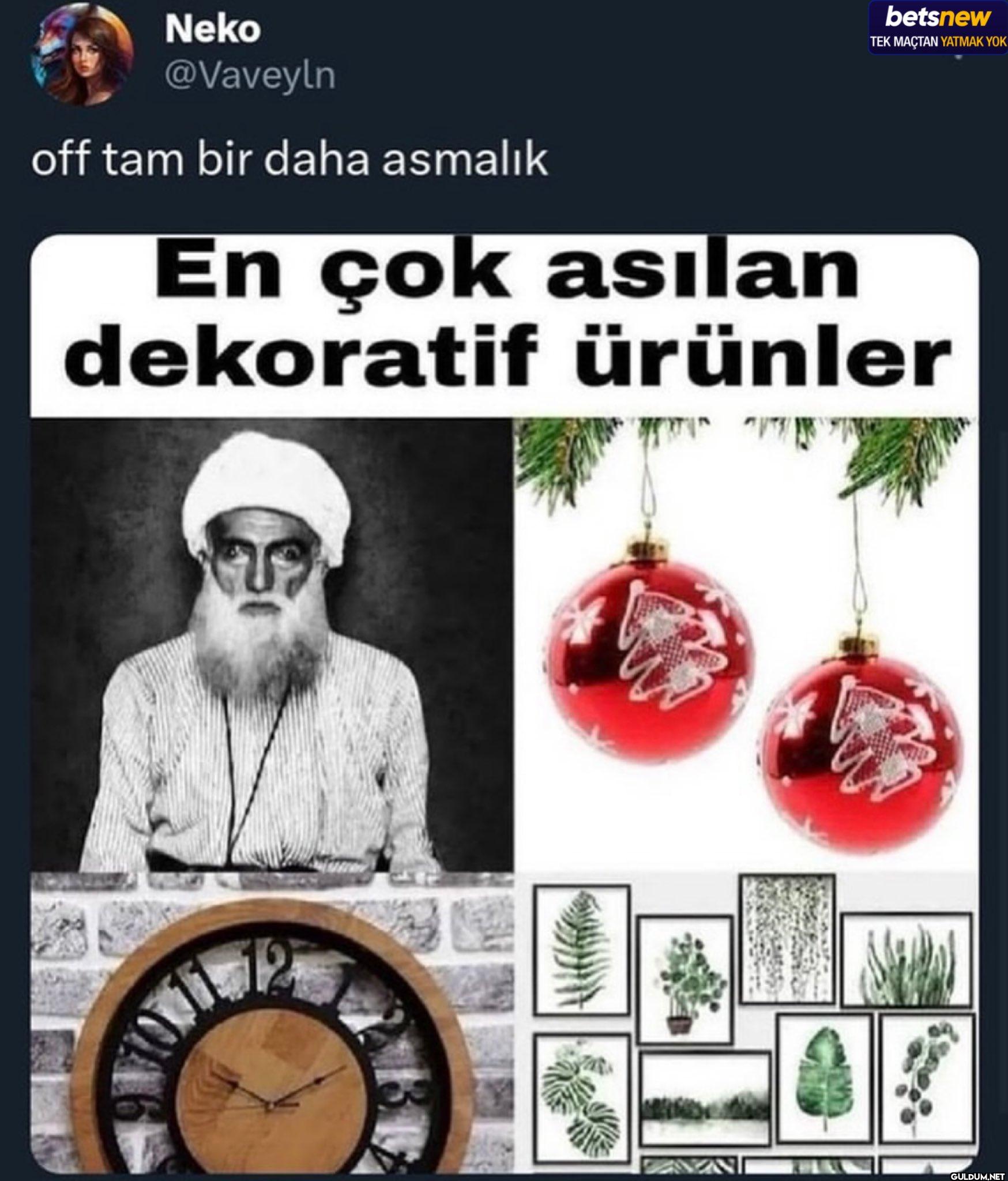 off tam bir daha asmalik...