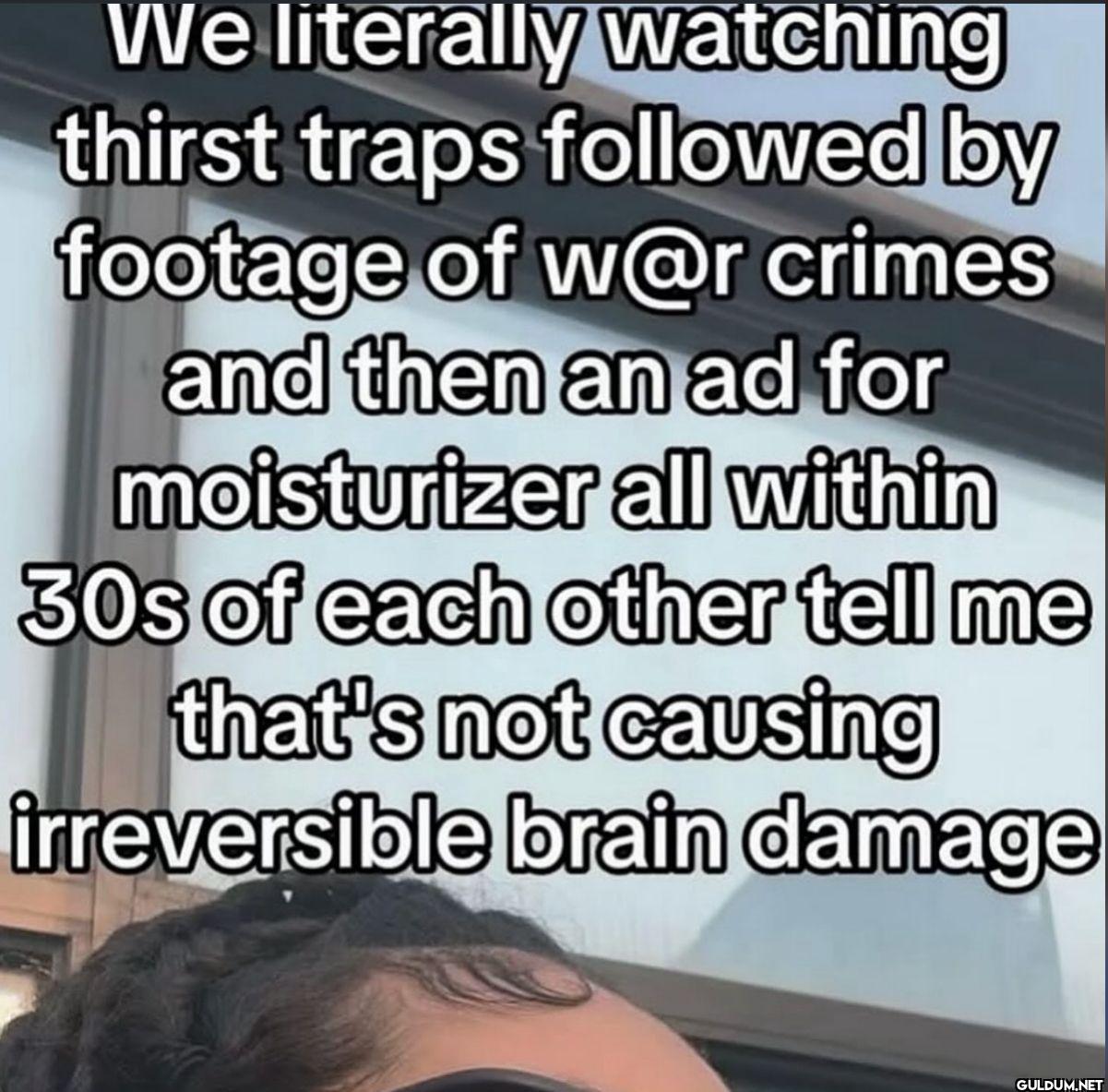 We literally watching...