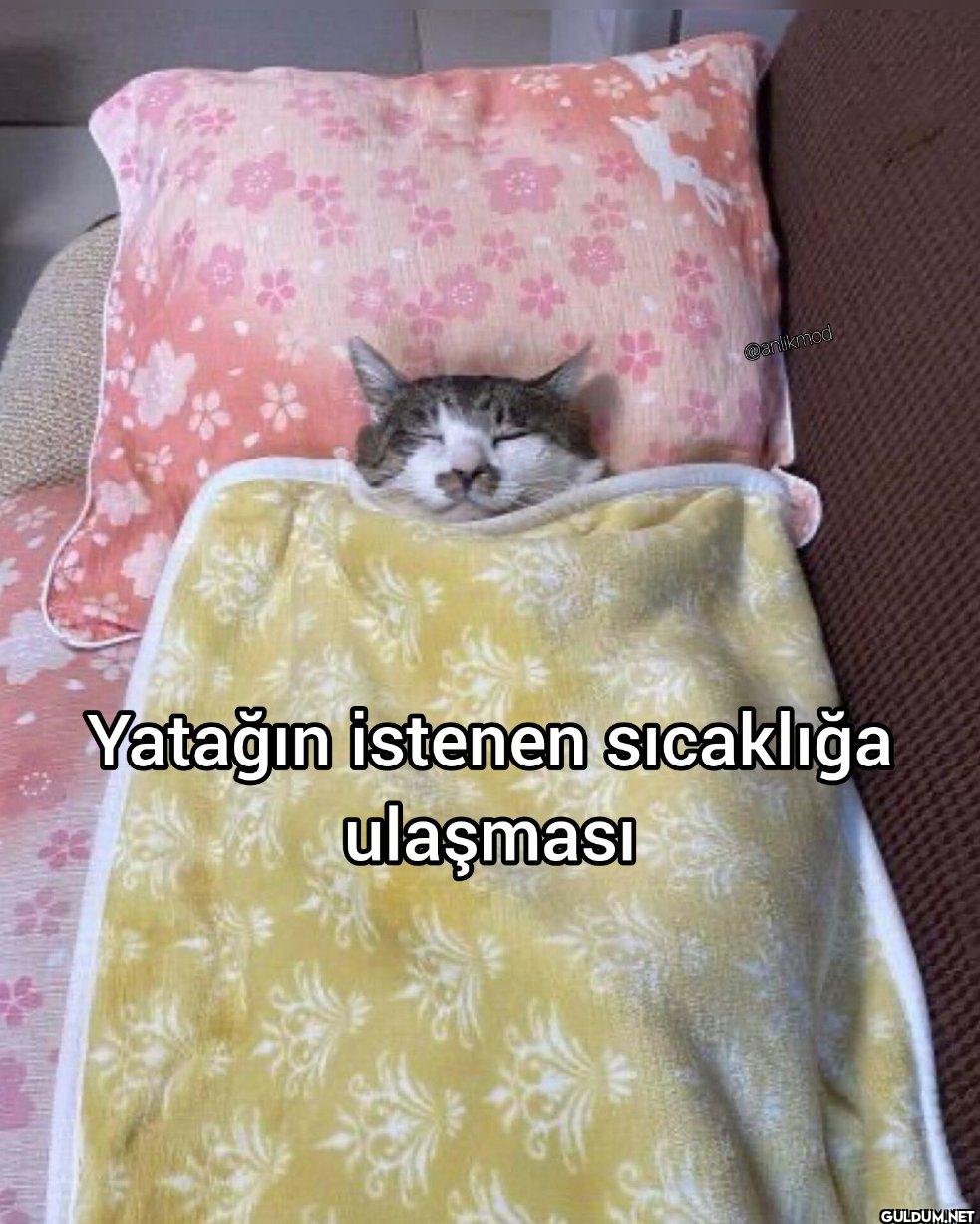 Yatağın istenen sıcaklığa ulaşması
