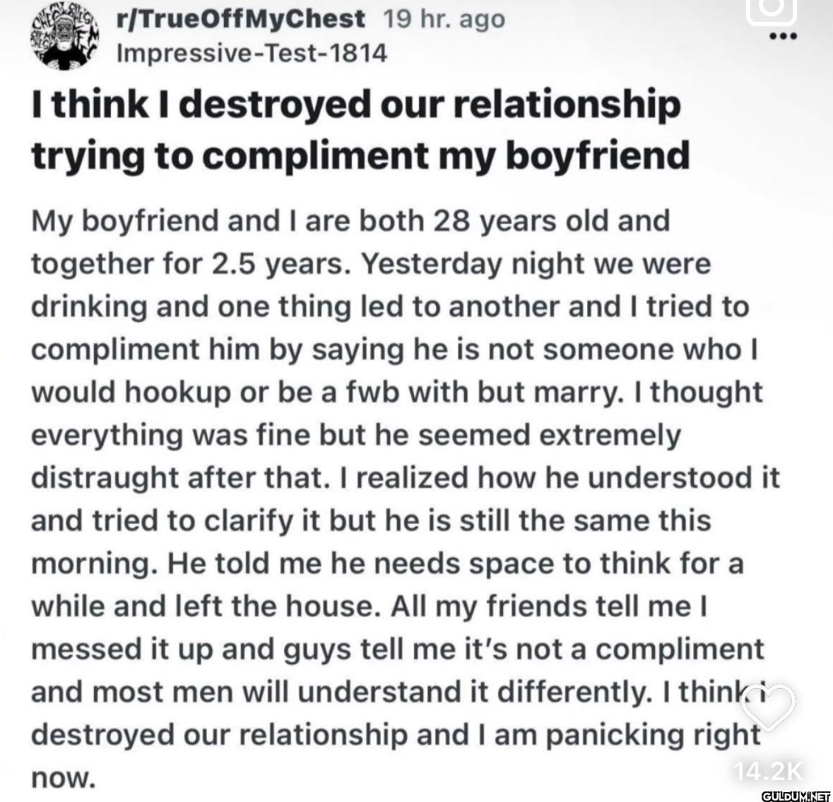 r/TrueOffMyChest 19 hr....