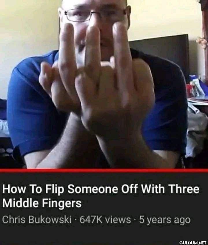 How To Flip Someone Off...