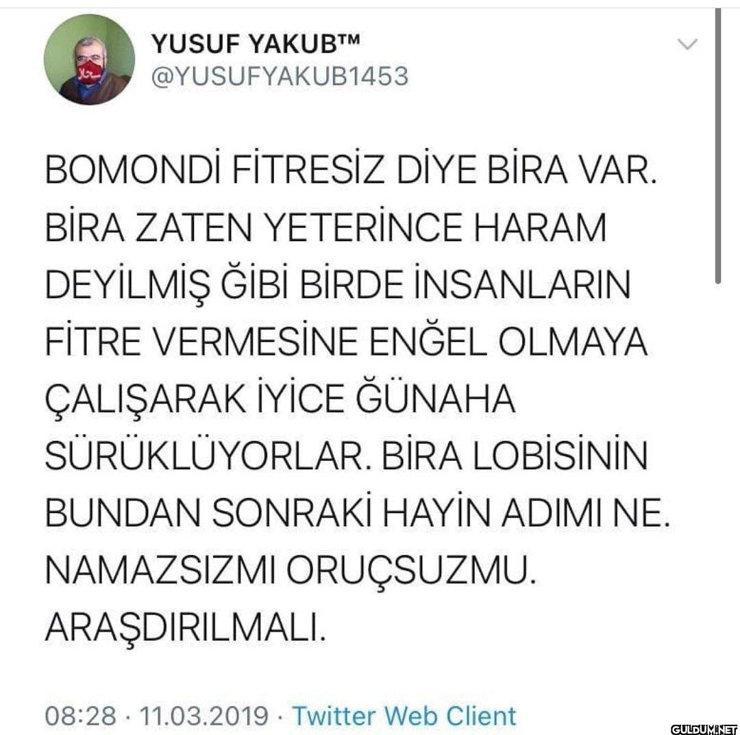 BOMONDİ FİTRESİZ DİYE BİRA...