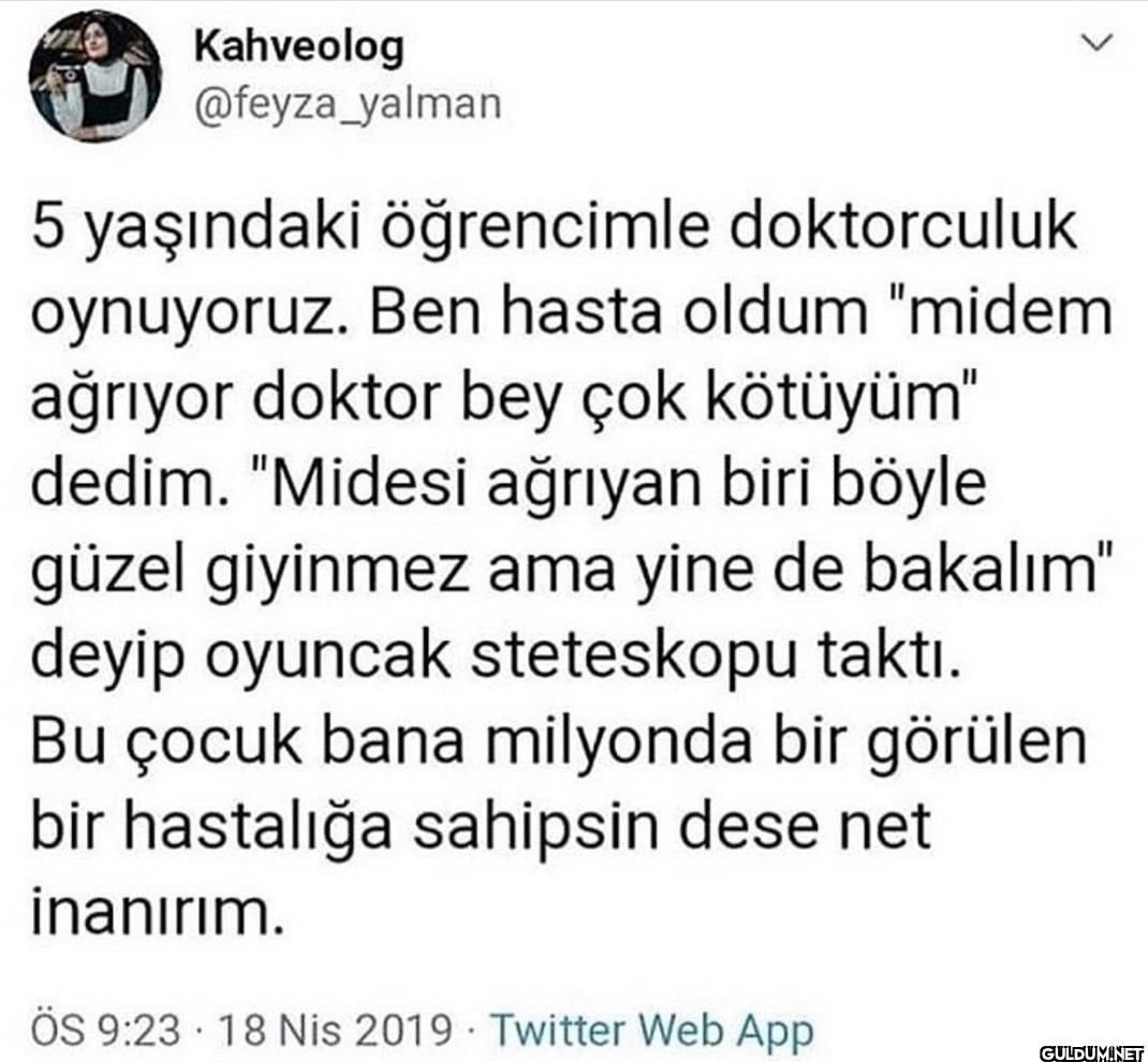 5 yaşındaki öğrencimle...