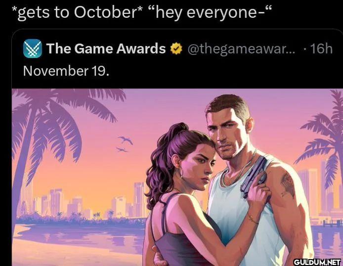 gets to October hey...
