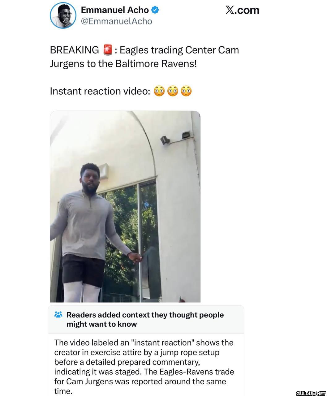 X.com BREAKING Eagles...