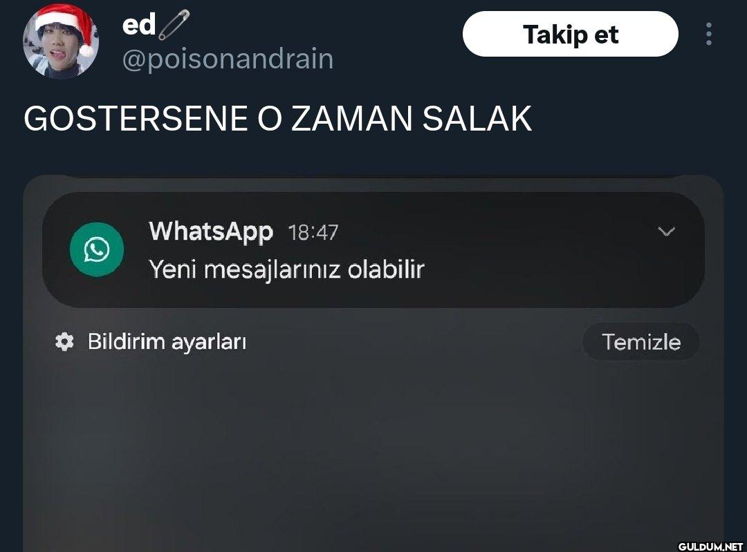 GOSTERSENE O ZAMAN SALAK...