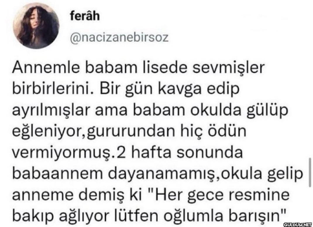 Annemle babam lisede...