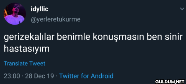 > gerizekalılar benimle...