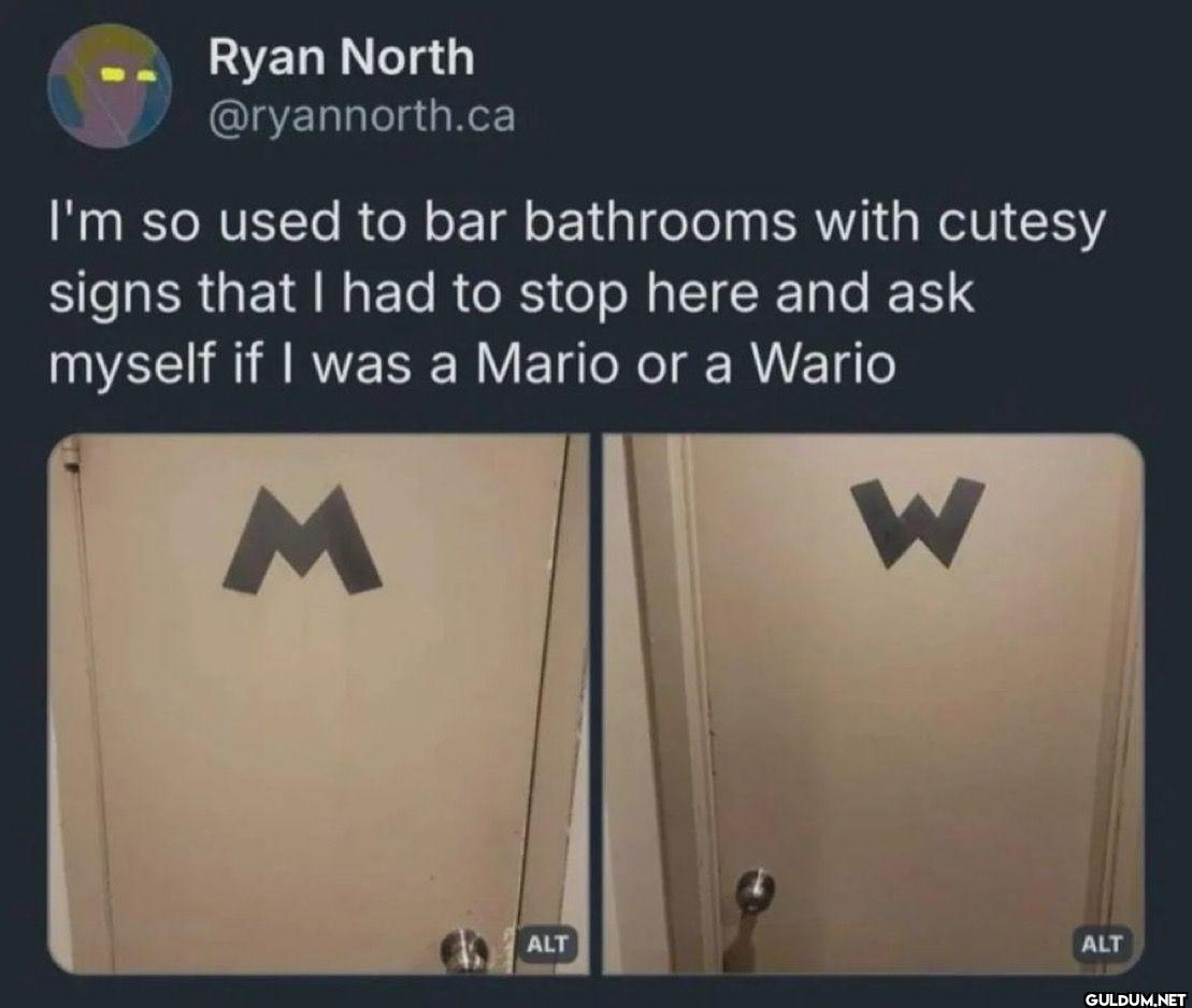 I'm so used to bar...