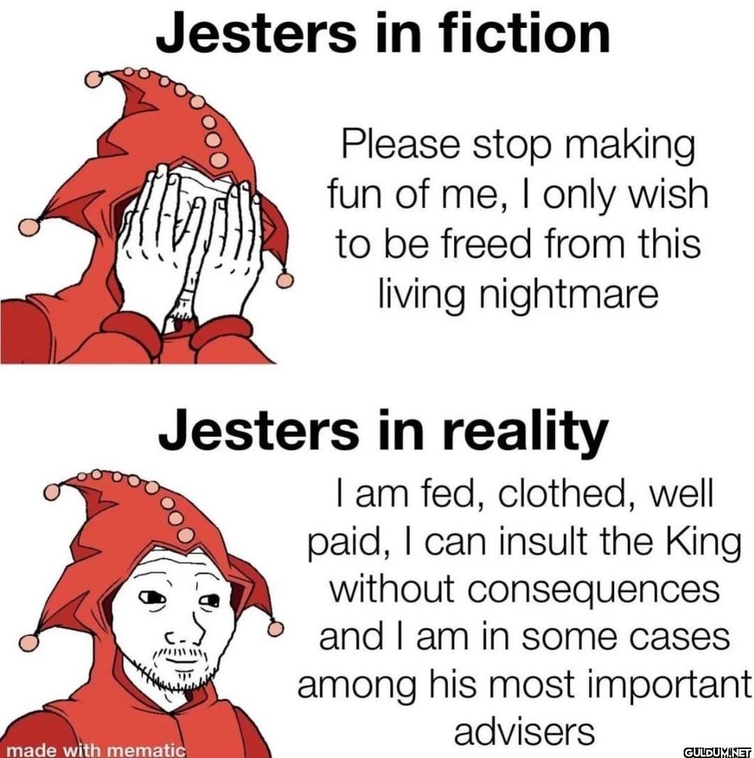 Jesters in fiction Please...
