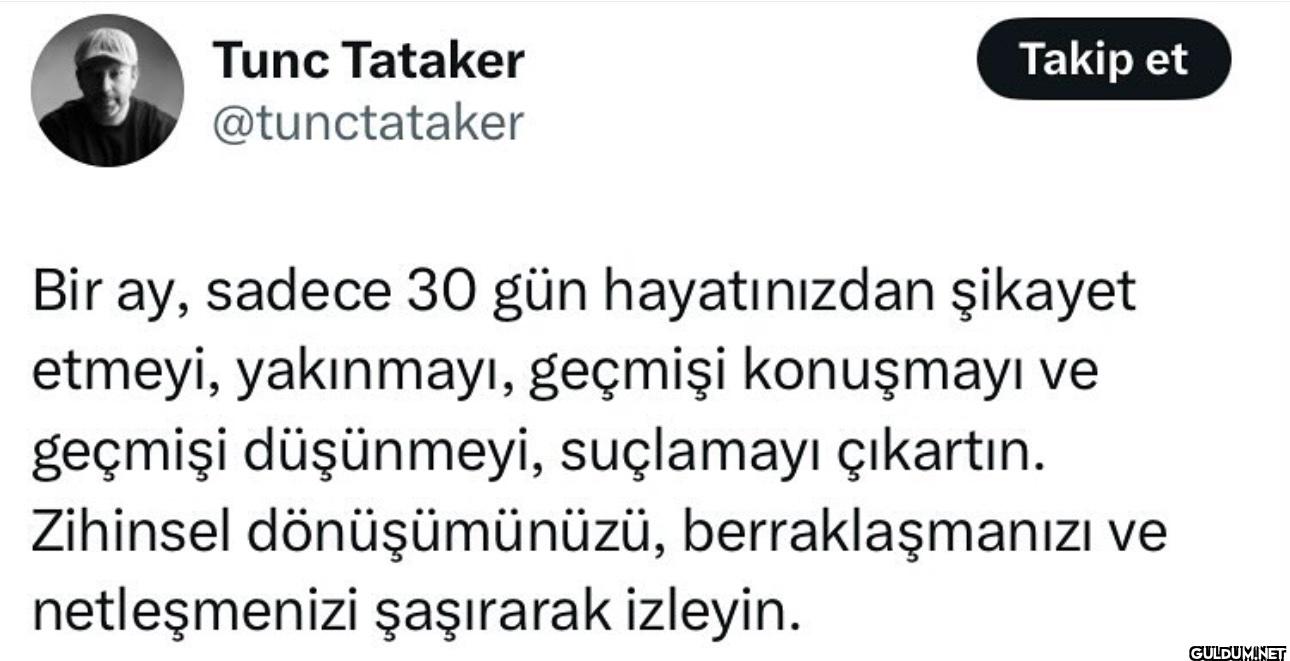 Takip et Bir ay, sadece 30...