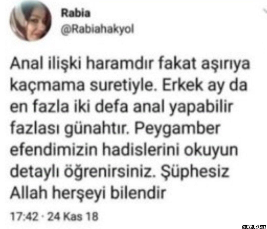 Anal ilişki haramdır fakat...