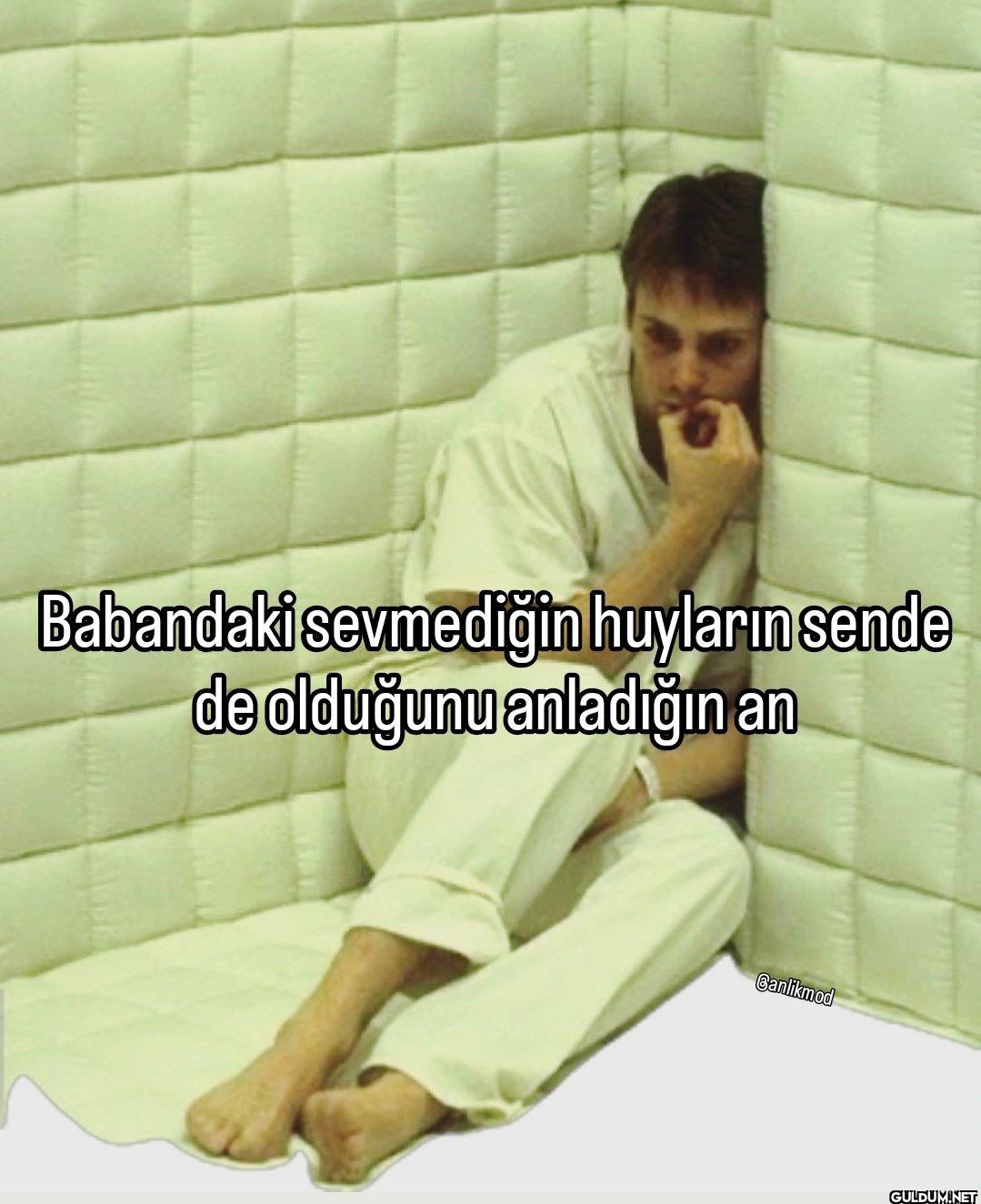 Babandaki sevmediğin...