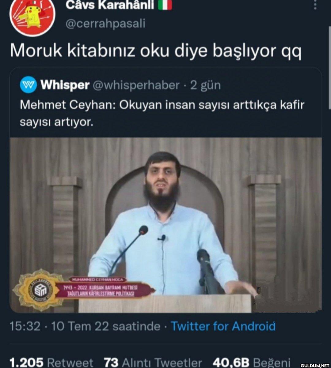 Moruk kitabınız oku diye...
