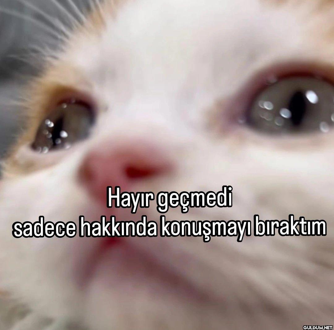 Hayır geçmedi sadece...