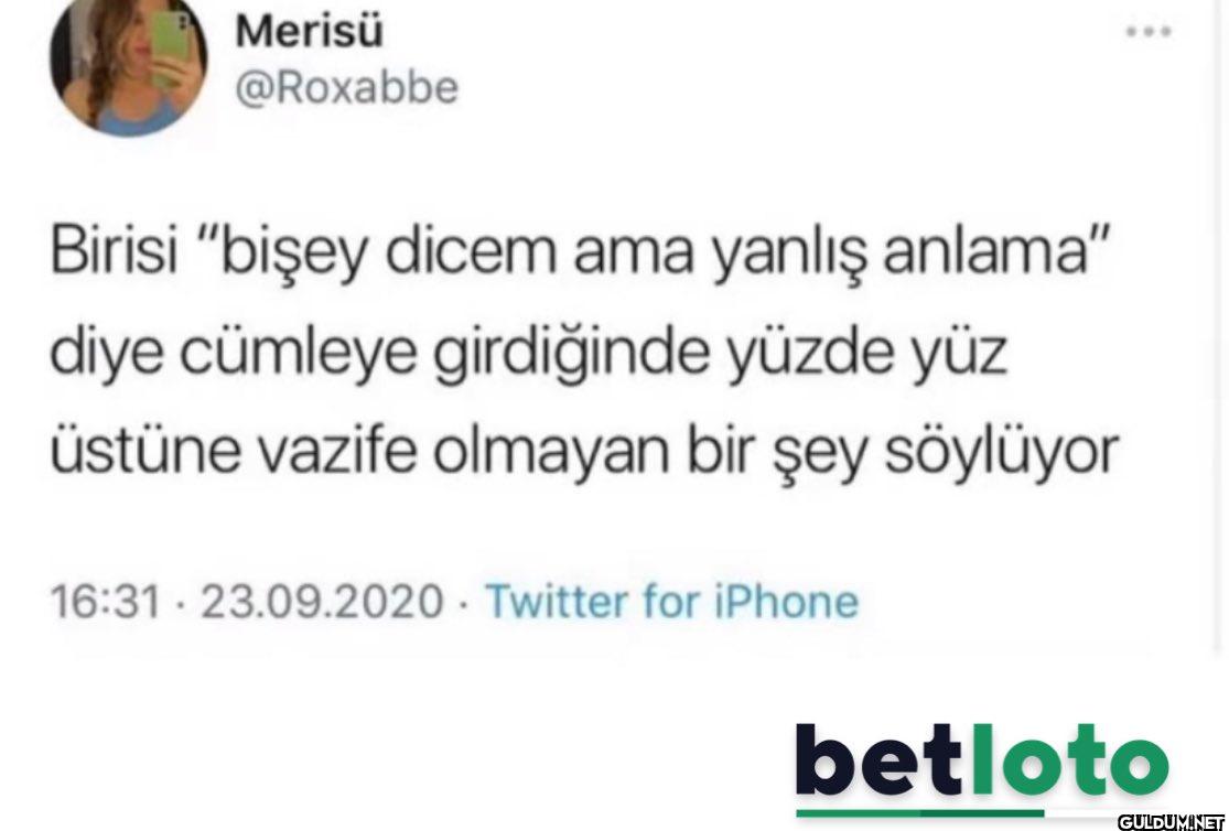 Birisi "bişey dicem ama...