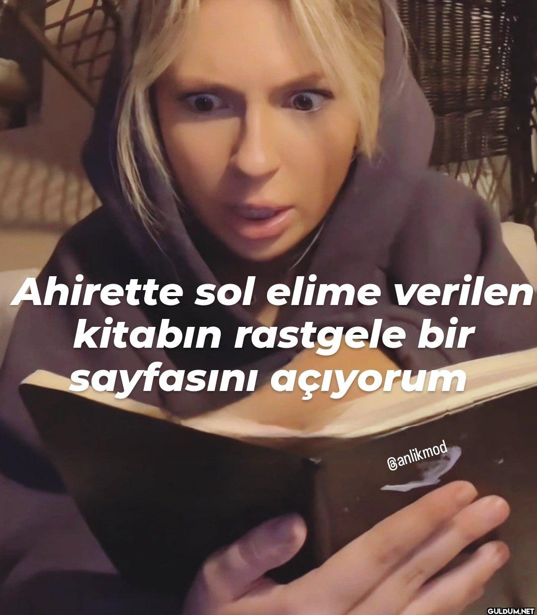Ahirette sol elime verilen...