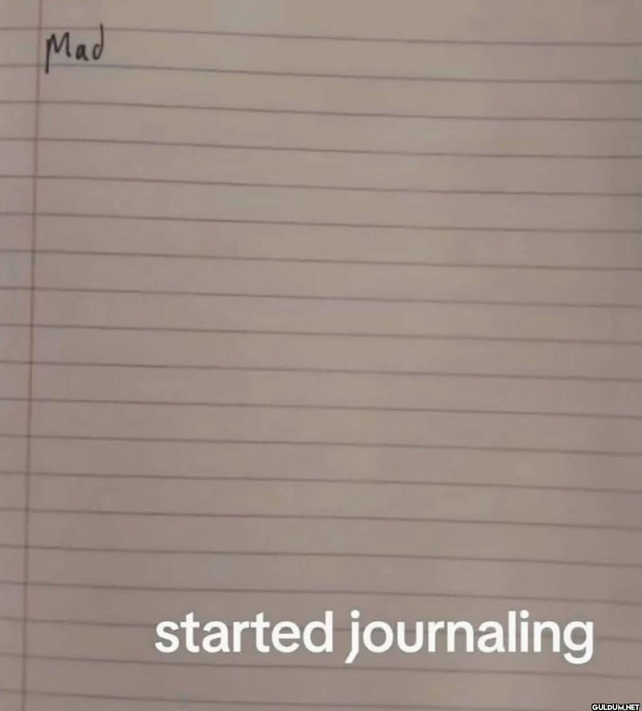 Mad started journaling