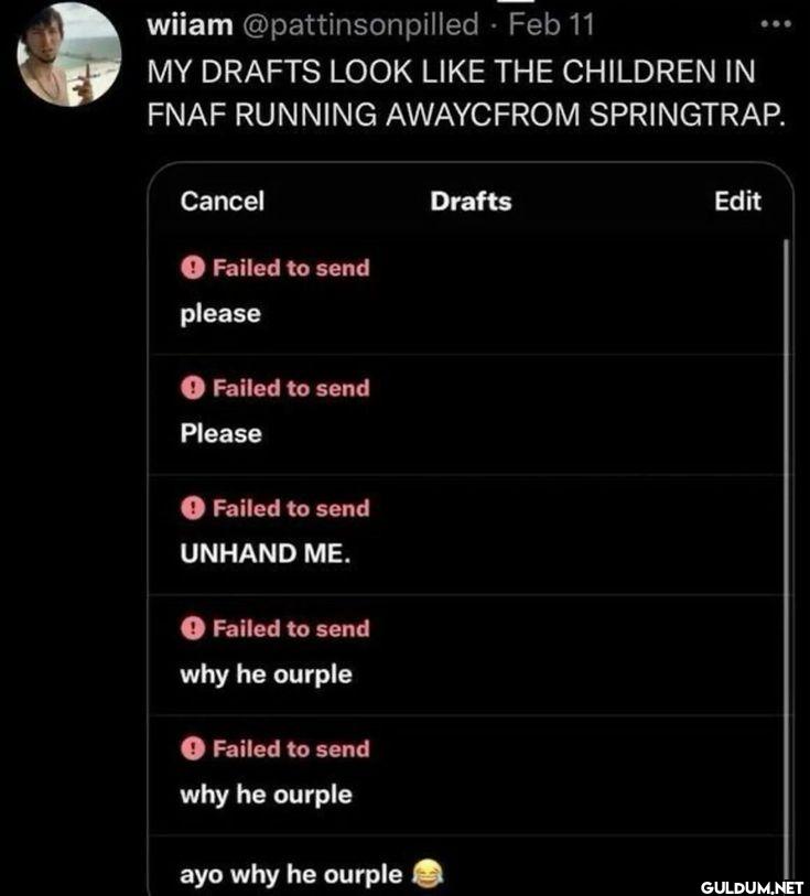 MY DRAFTS LOOK THE...