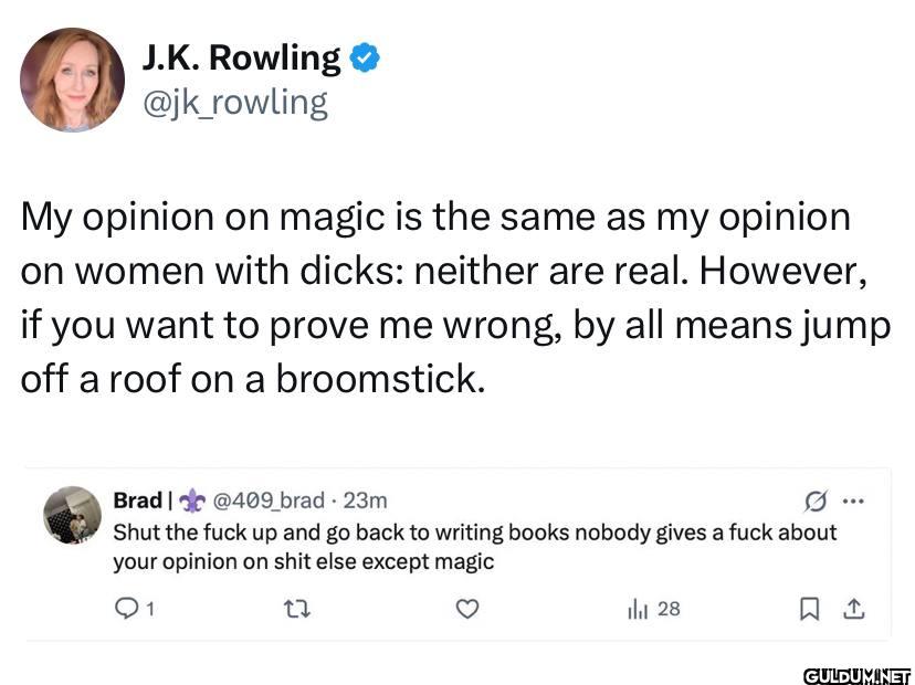 My opinion on magic is the...