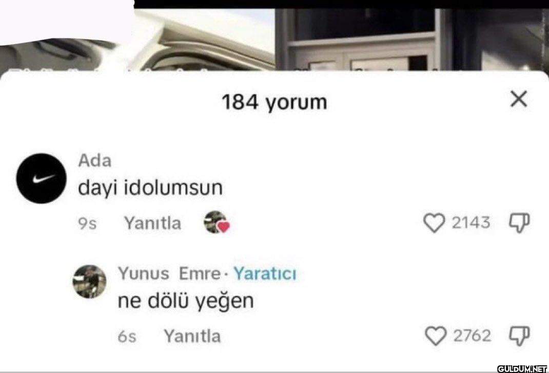 184 yorum Ada dayi...