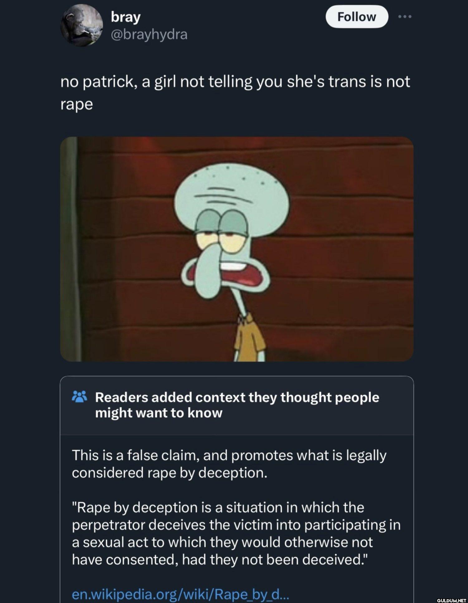 Follow no patrick, a girl...