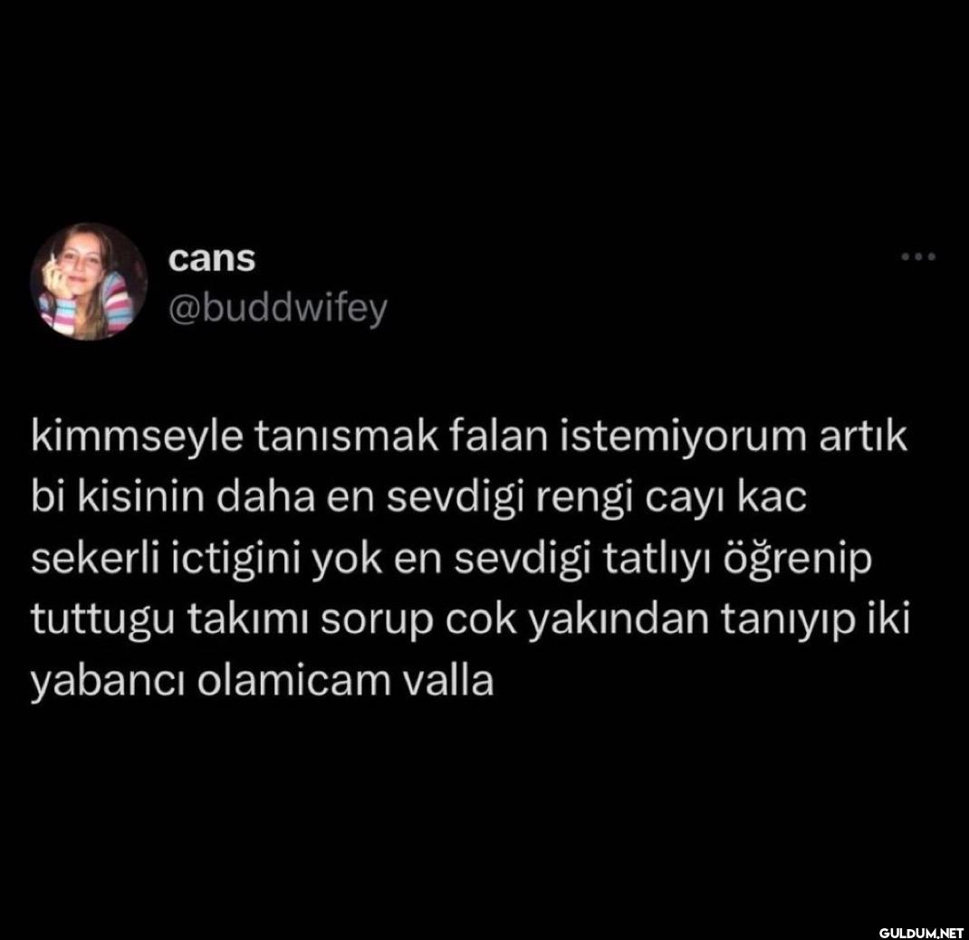 kimmseyle tanısmak falan...