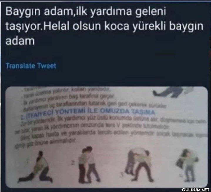 Baygın adam,ilk yardıma...