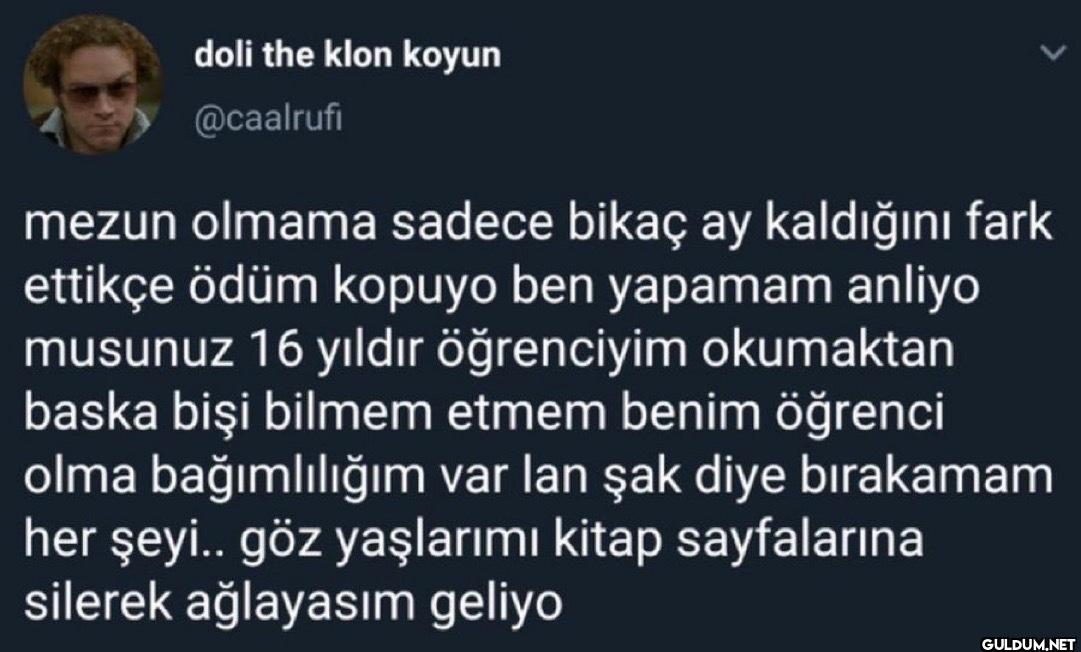mezun olmama sadece bikaç...