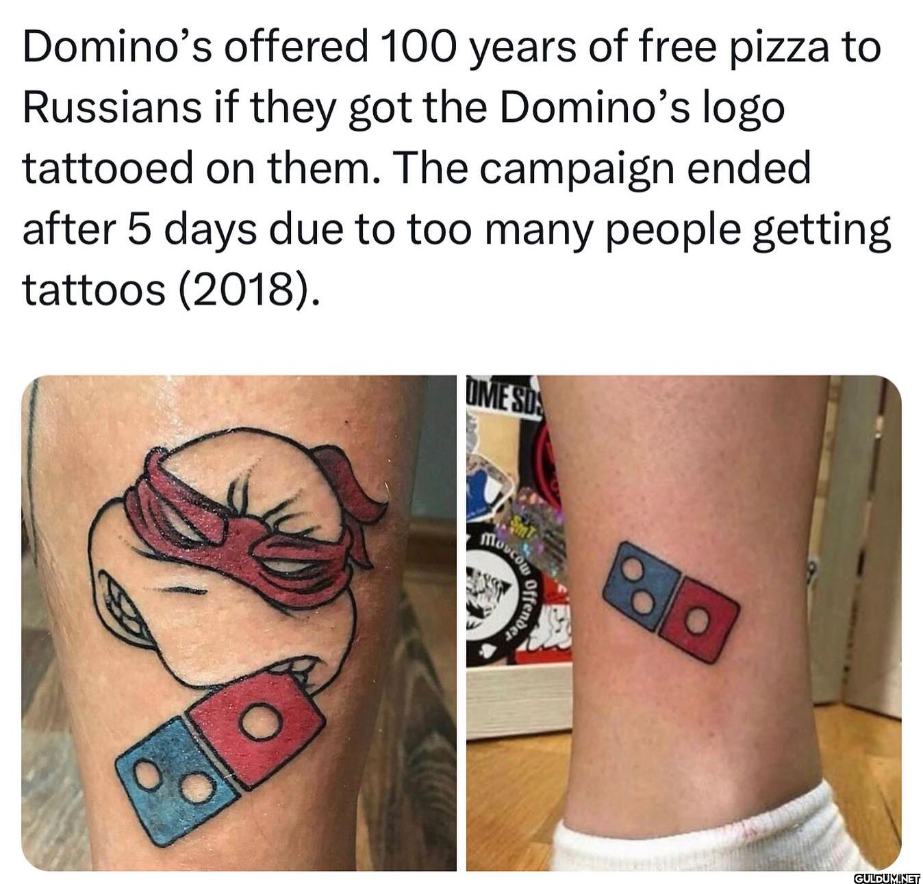 Domino's offered 100 years...