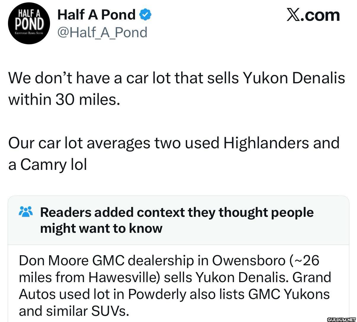 HALF A POND EXPERIENCED...