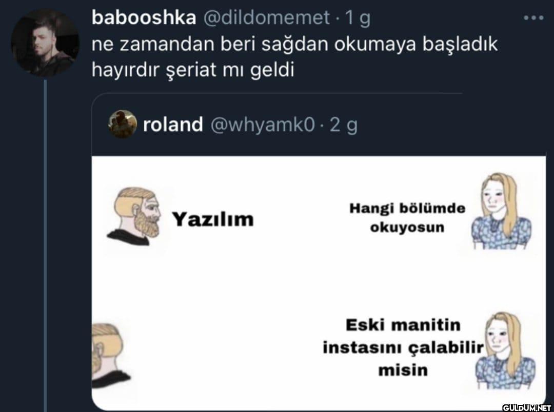 1g ne zamandan beri sağdan...