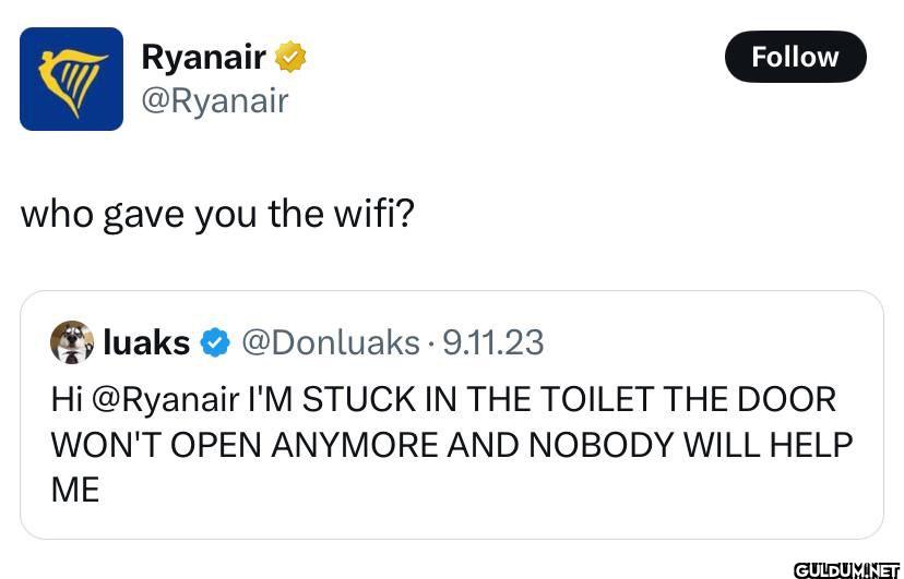 who gave you the wifi?...