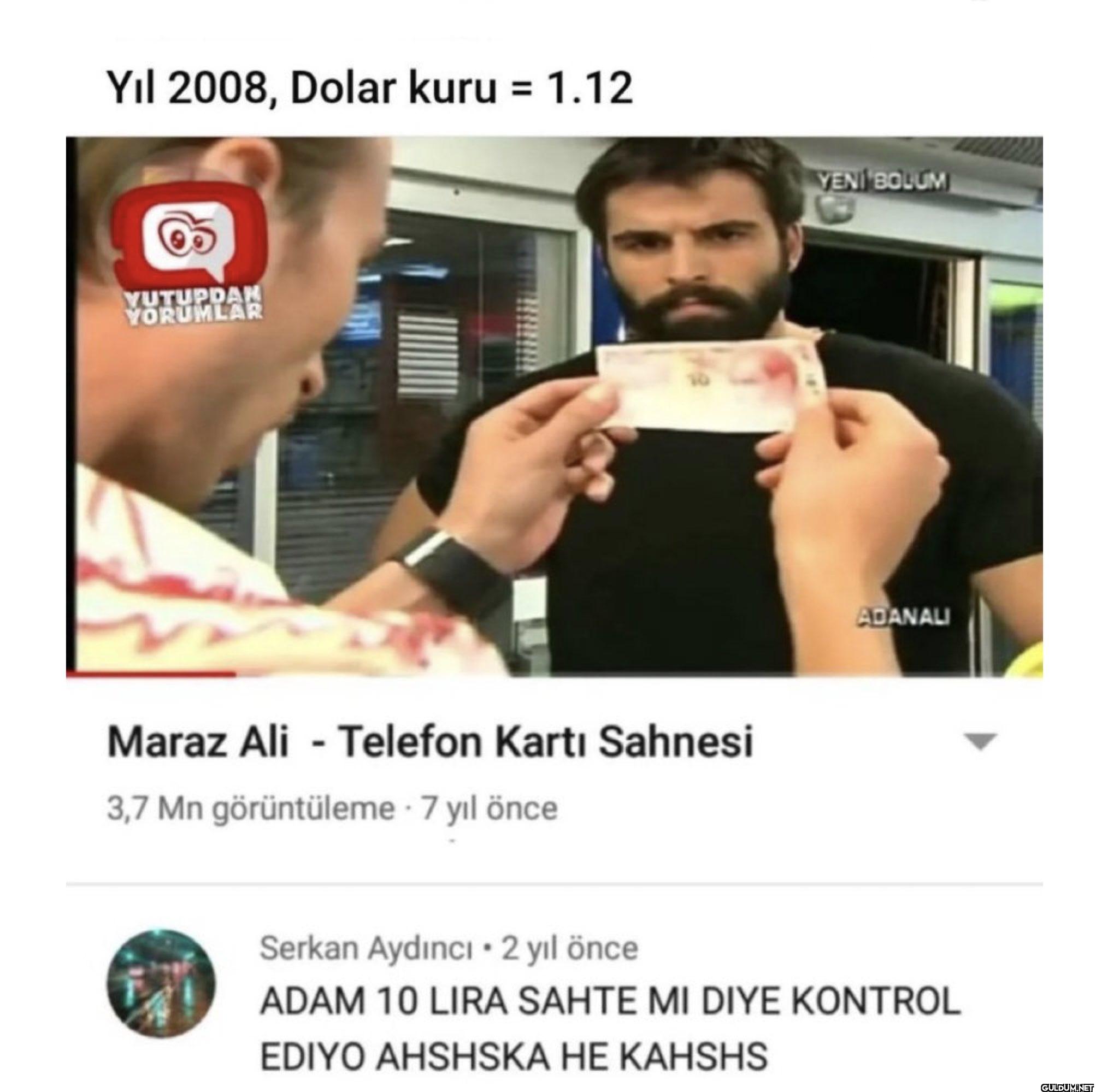 Yıl 2008, Dolar kuru =...