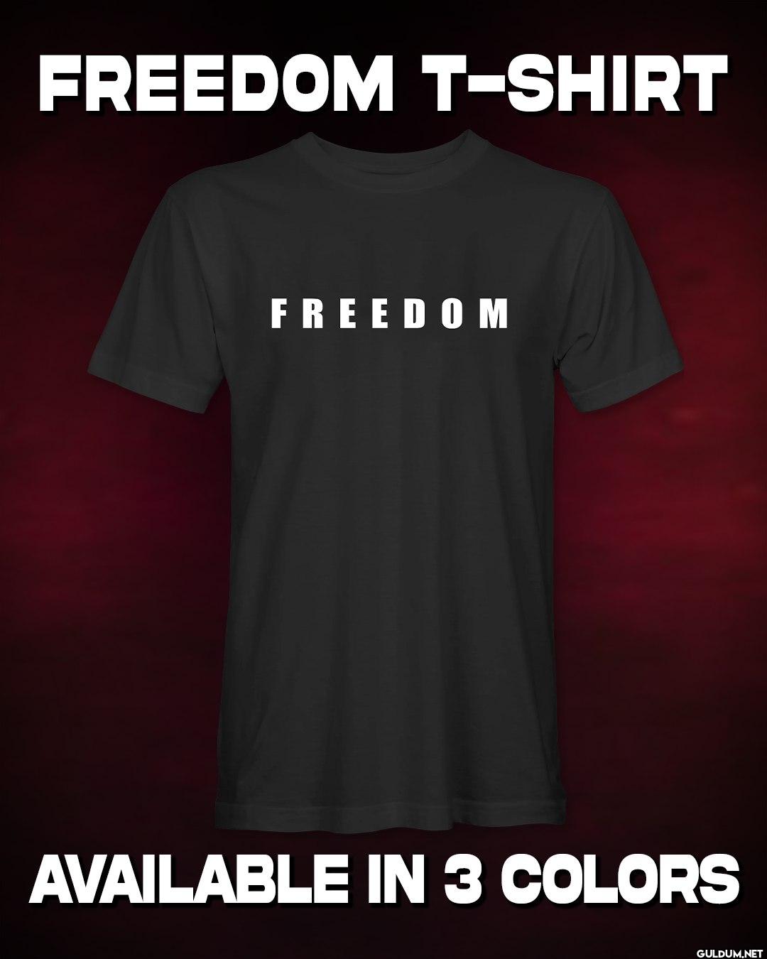 Freedom Black T-Shirt  Buy...