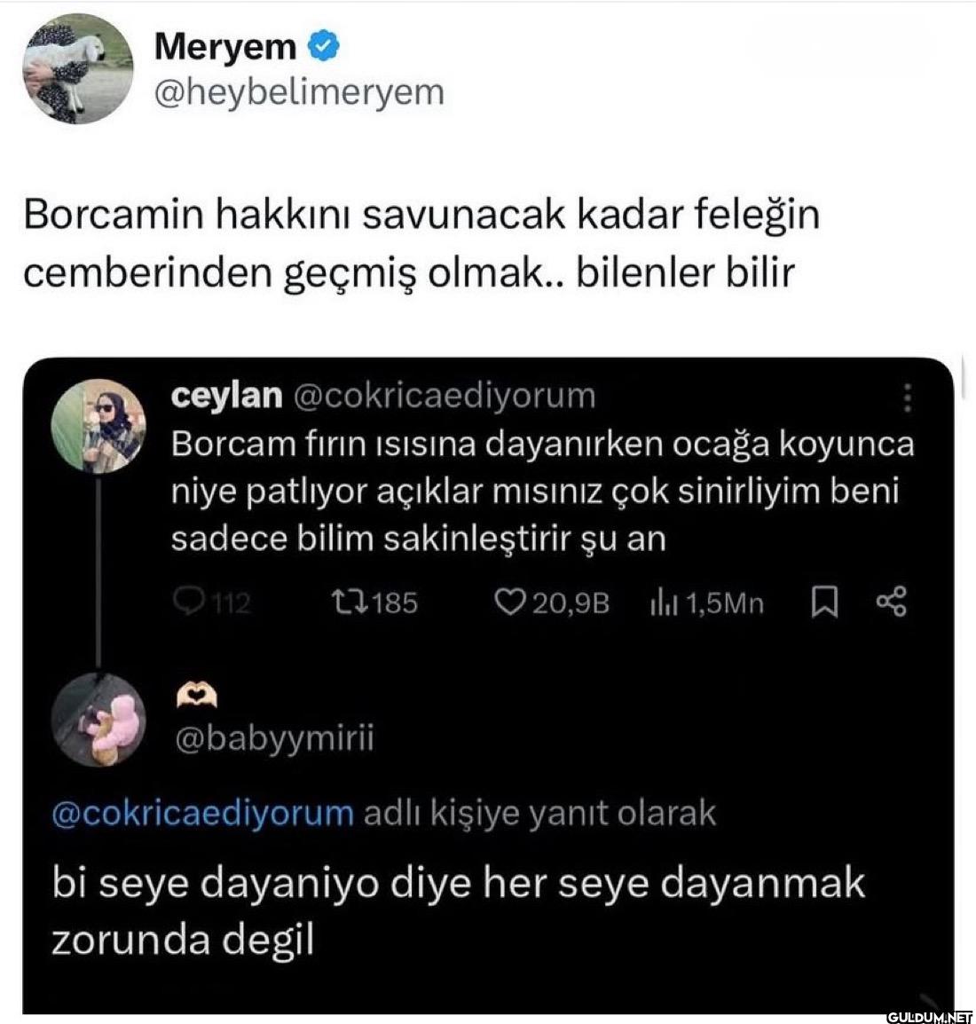 Borcamin hakkını savunacak...