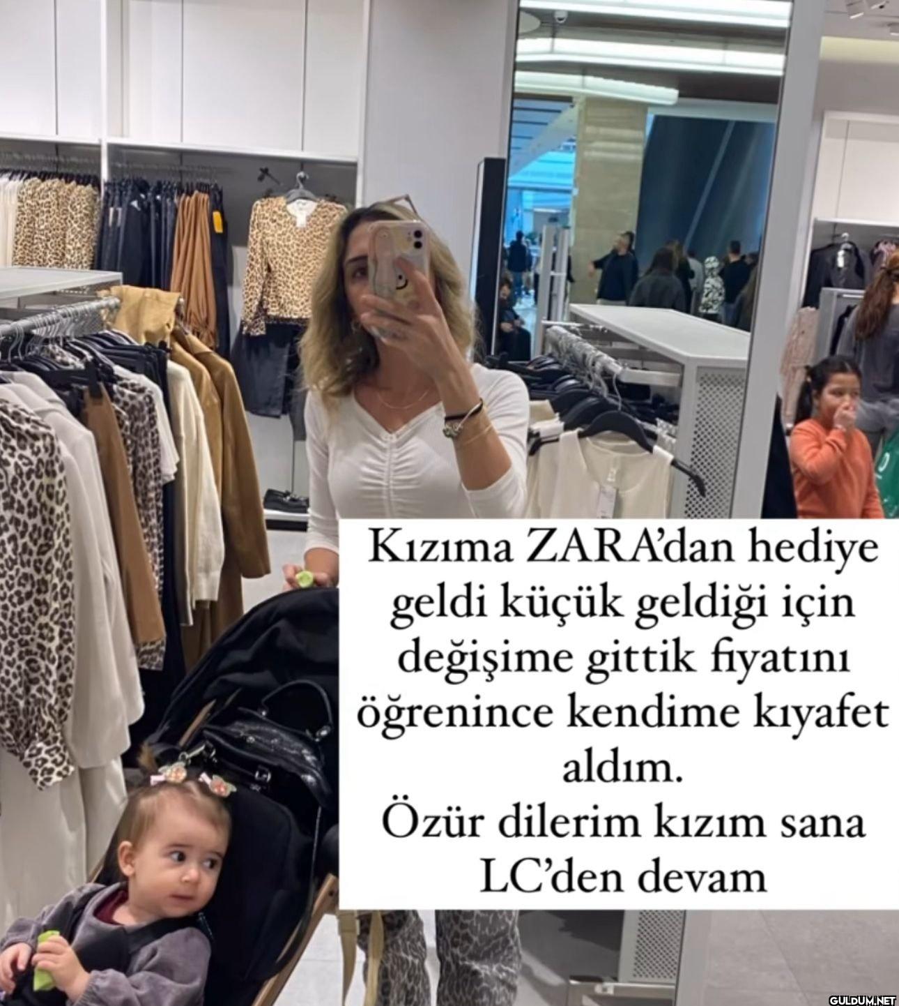 Kızıma ZARA'dan hediye...