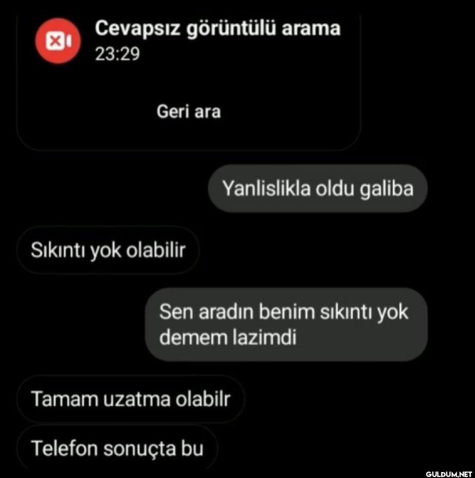☑ Cevapsız görüntülü arama...