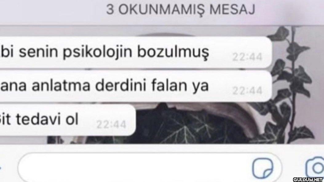 3 OKUNMAMIŞ MESAJ bi senin...