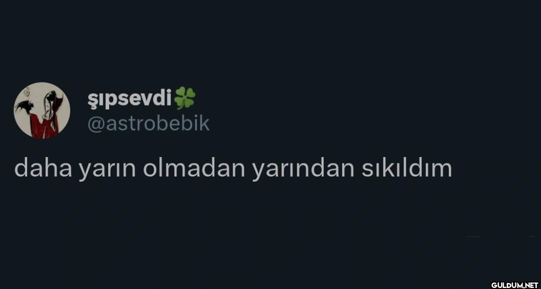 daha yarın olmadan...