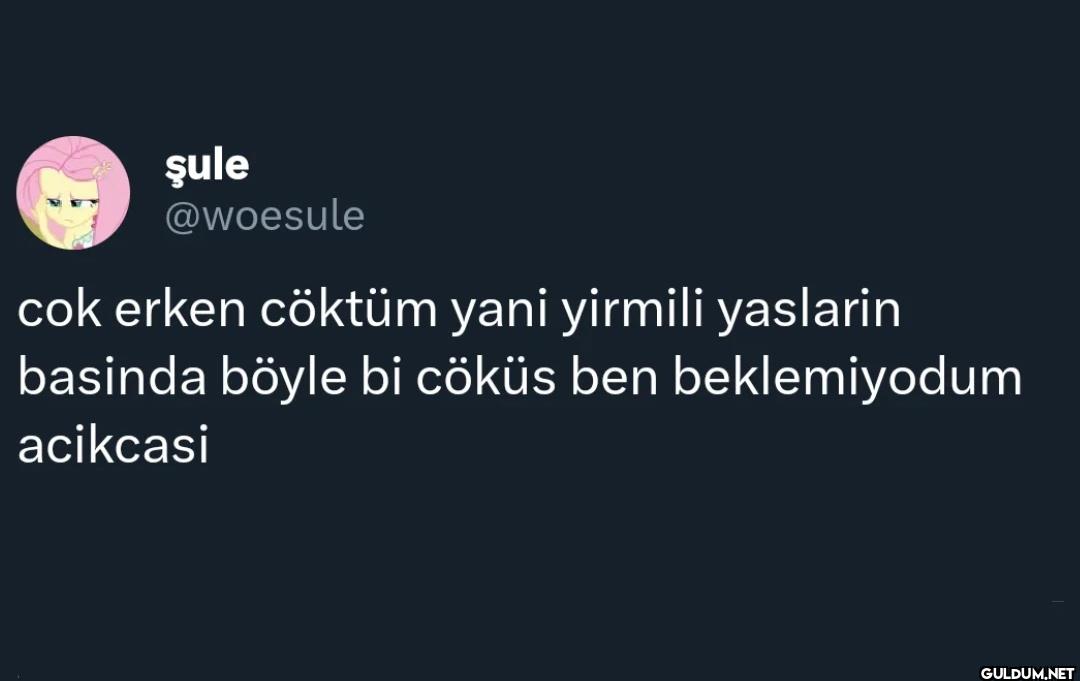 cok erken cöktüm yani...