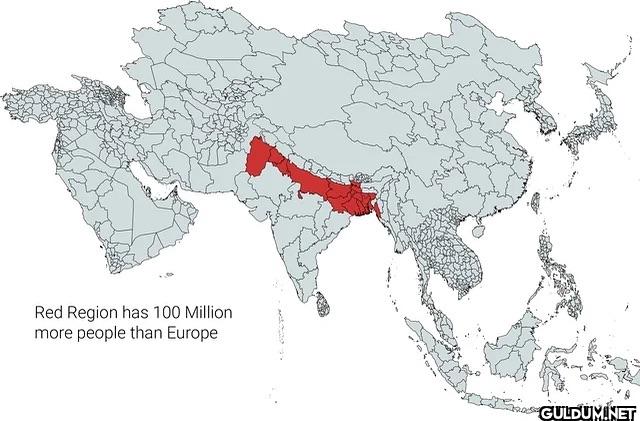 Red Region has 100 Million...
